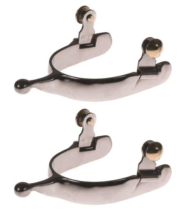 Jacks Ball Knob Spurs Sold in Pairs Stainless Stee
