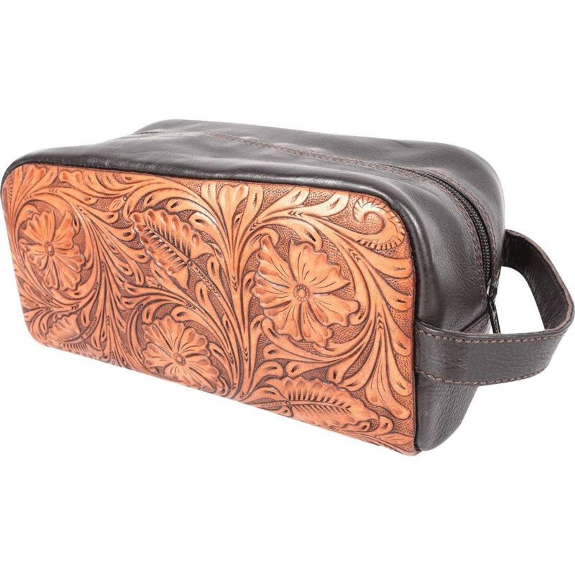 Cashel Half Tool Shaving Kit Bag Antiqued Leather