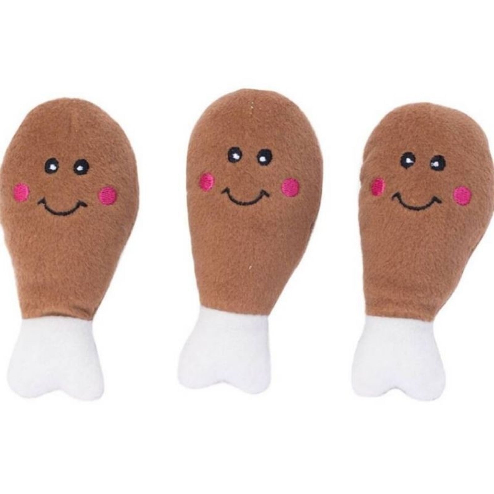 Zippy Paws Miniz Drumsticks Plush Dog Toy 3 Pack