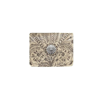 American West Ladies Small Tri-Fold Hand-Tooled Wallet