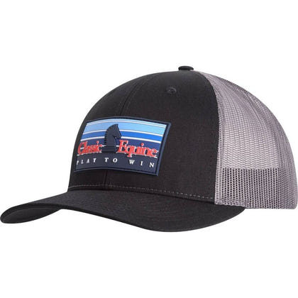 Classic Equine Mens Snapback Mesh Cap with Rubber
