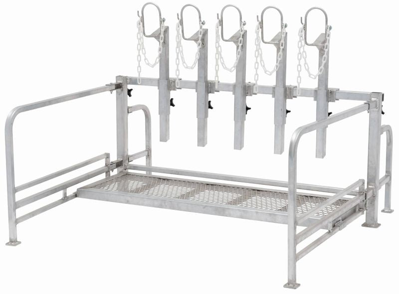 Weaver 5-Head Sale Rack 55" x 43" x 30" Aluminum