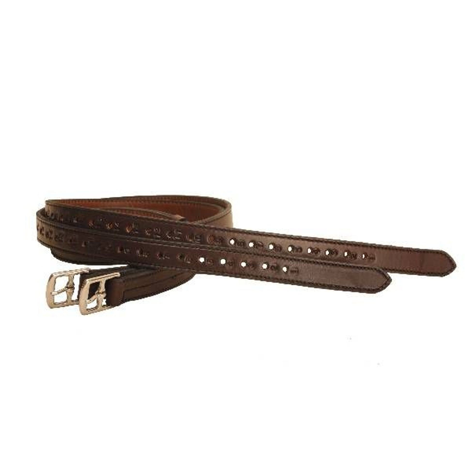 Tory Lthr Halfhole Stirrup Lthrs 1Inx54In Blk