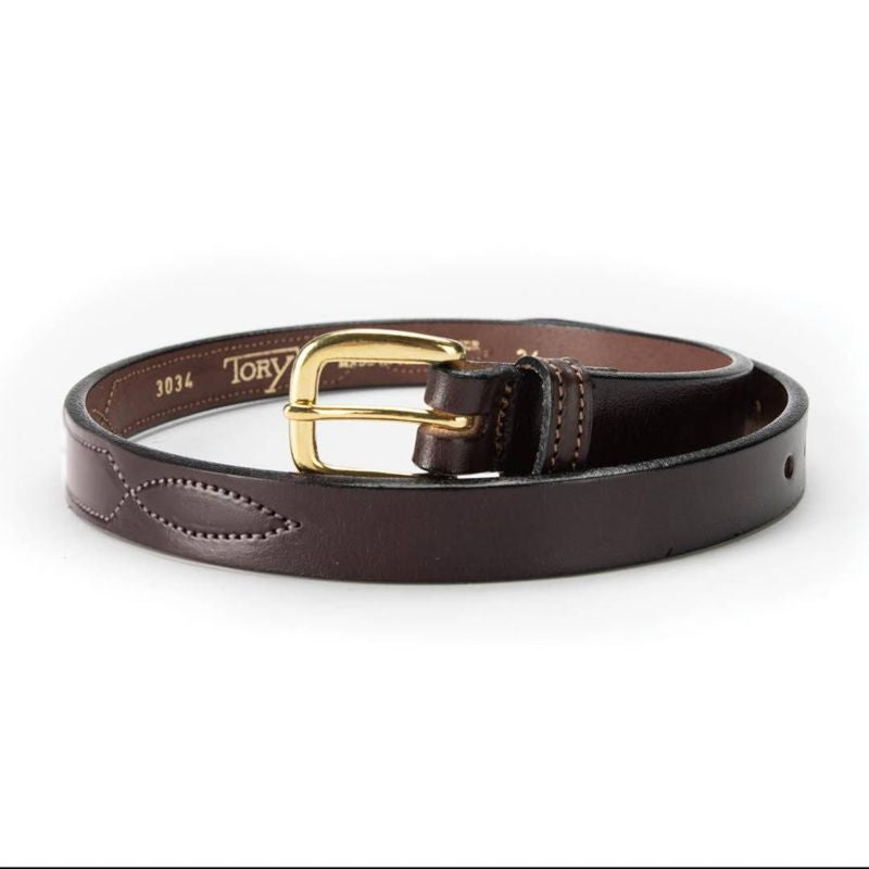 Tory Leather Youth 3/4" Stitched and Blank Namepla