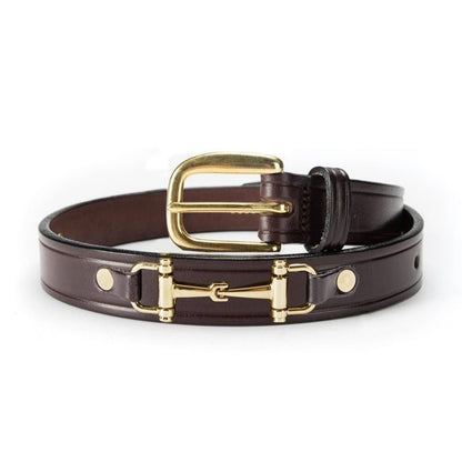 Tory Leather Youth 1" Snaffle Bit Belt 20 Black/Ni