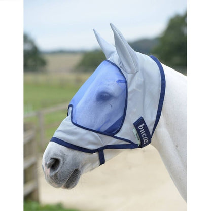 Bucas Buzz Off Deluxe Fly Mask With Ears Large Sil