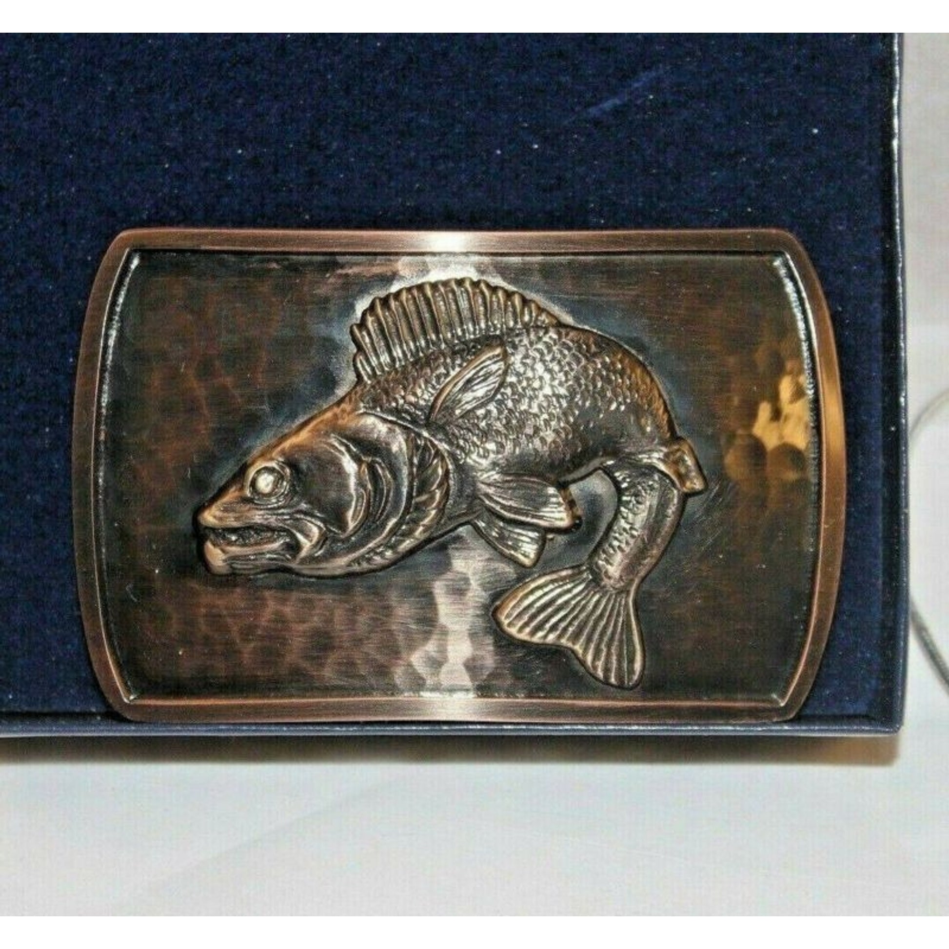 Montana Silversmiths Hammered CBB Walleye Belt Buc