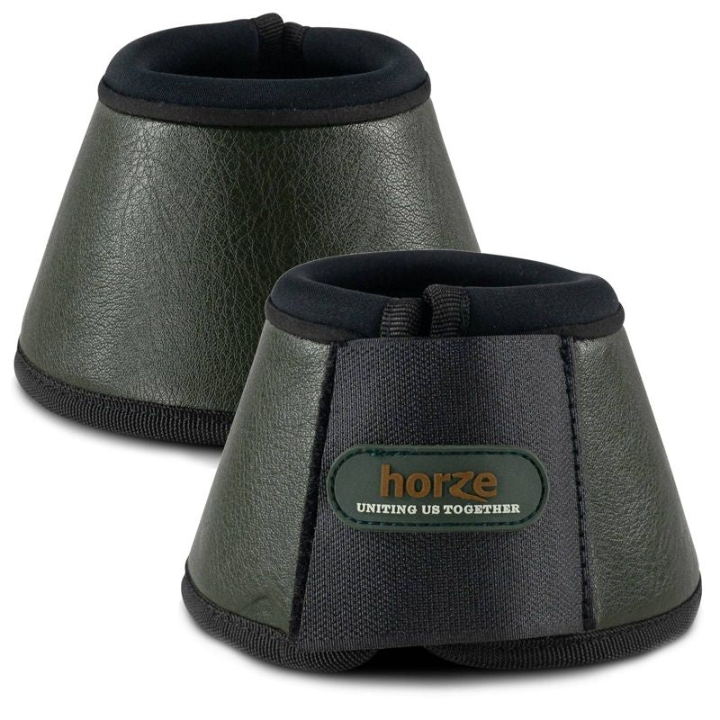 Horze Montauk Bell Boots Large Beetle Khaki Green