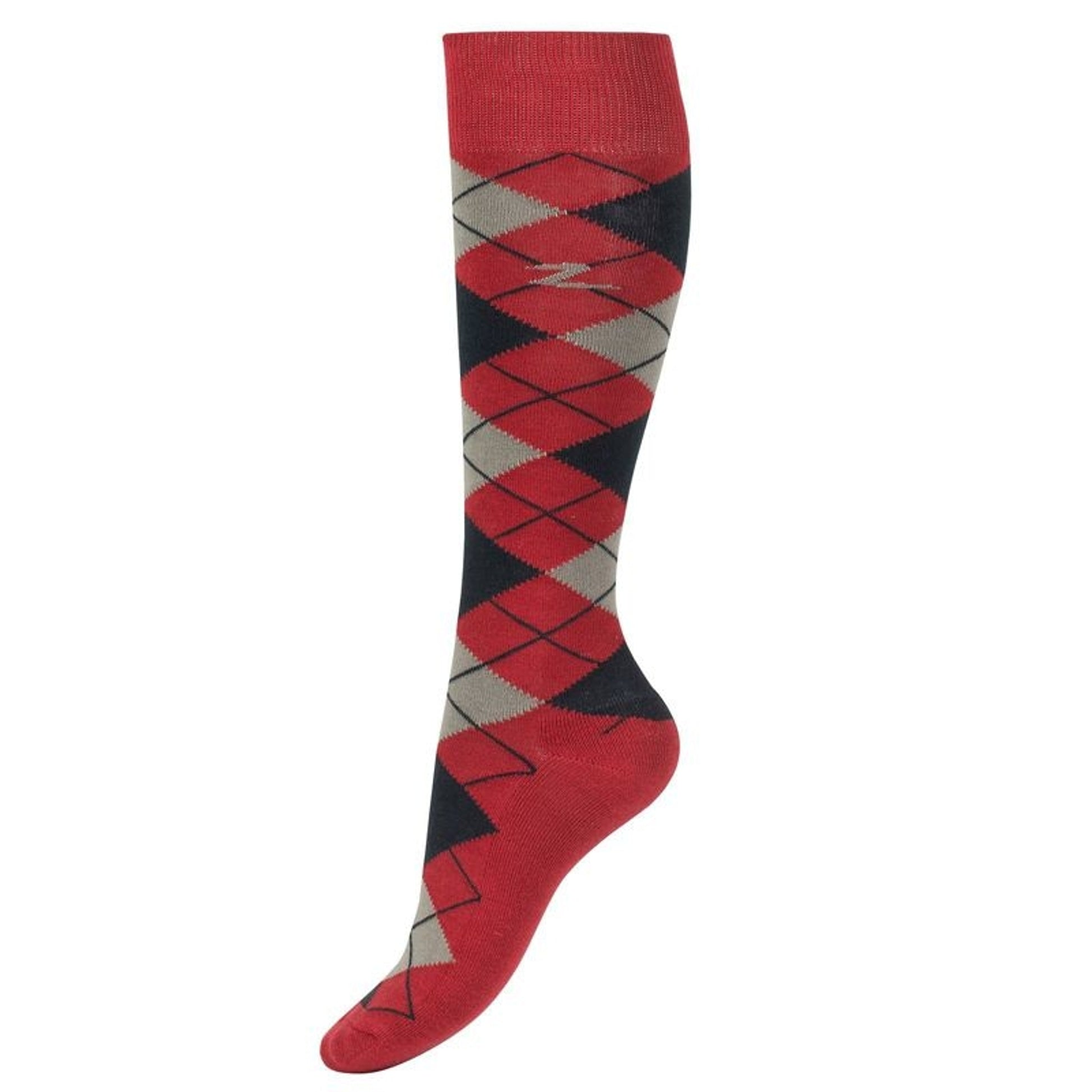Horze Ladies Alana Checked Winter Socks 6-7.5 Afte