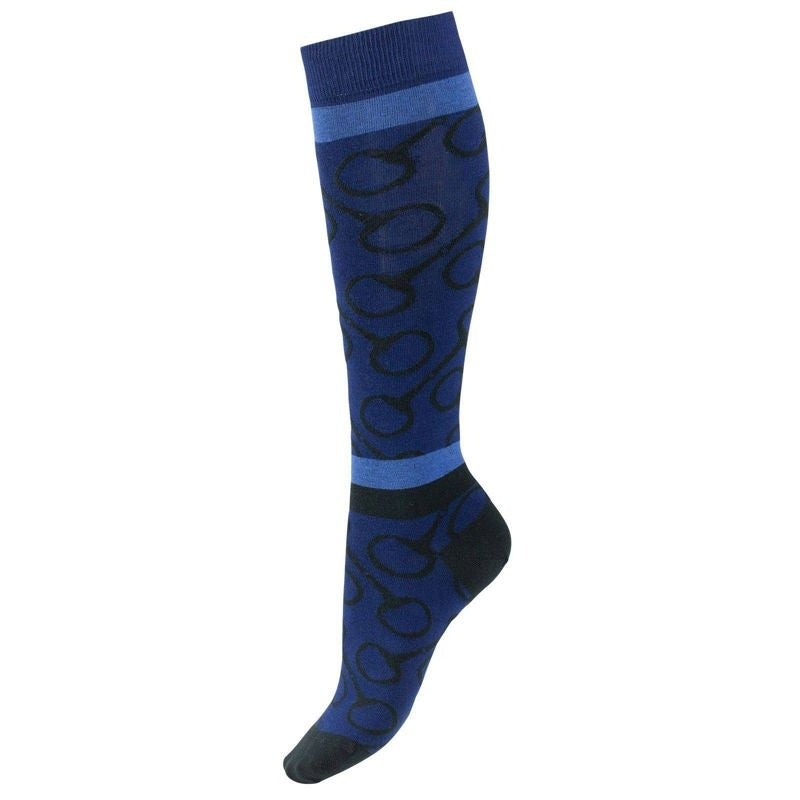 Horze Jacquard Knit Riding Knee Socks 6-7.5 Beetle