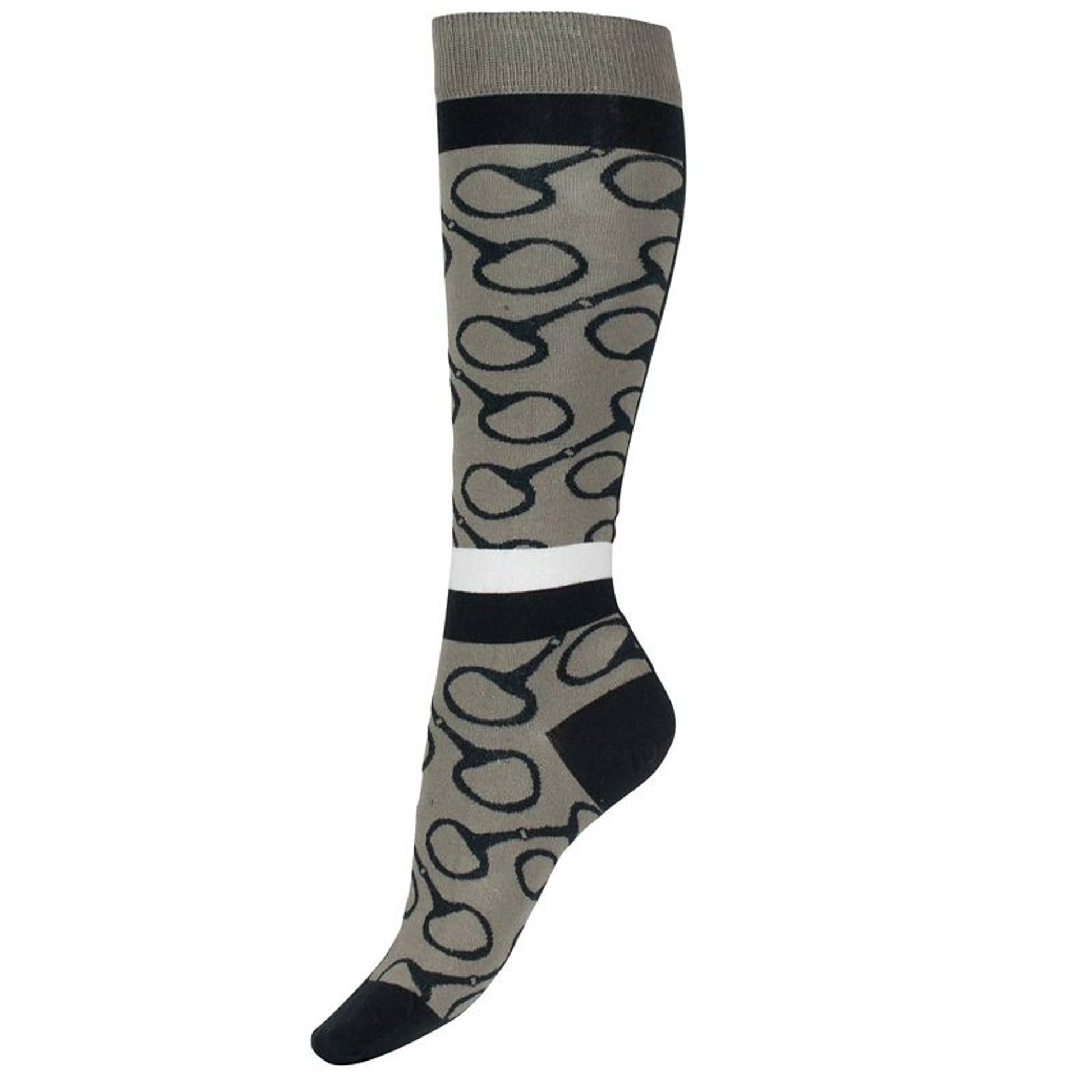 Horze Jacquard Knit Riding Knee Socks 6-7.5 Beetle