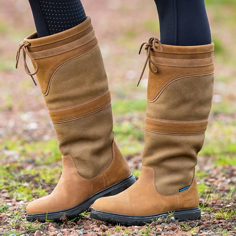 Horze Ladies Cambridge Tall Country Boots 9.5 Brow