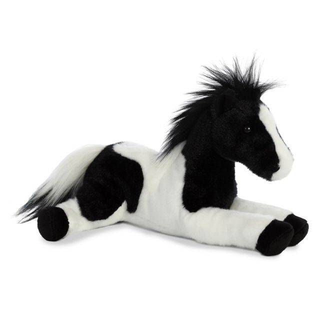 Plush Paint Horse 12" Black/White