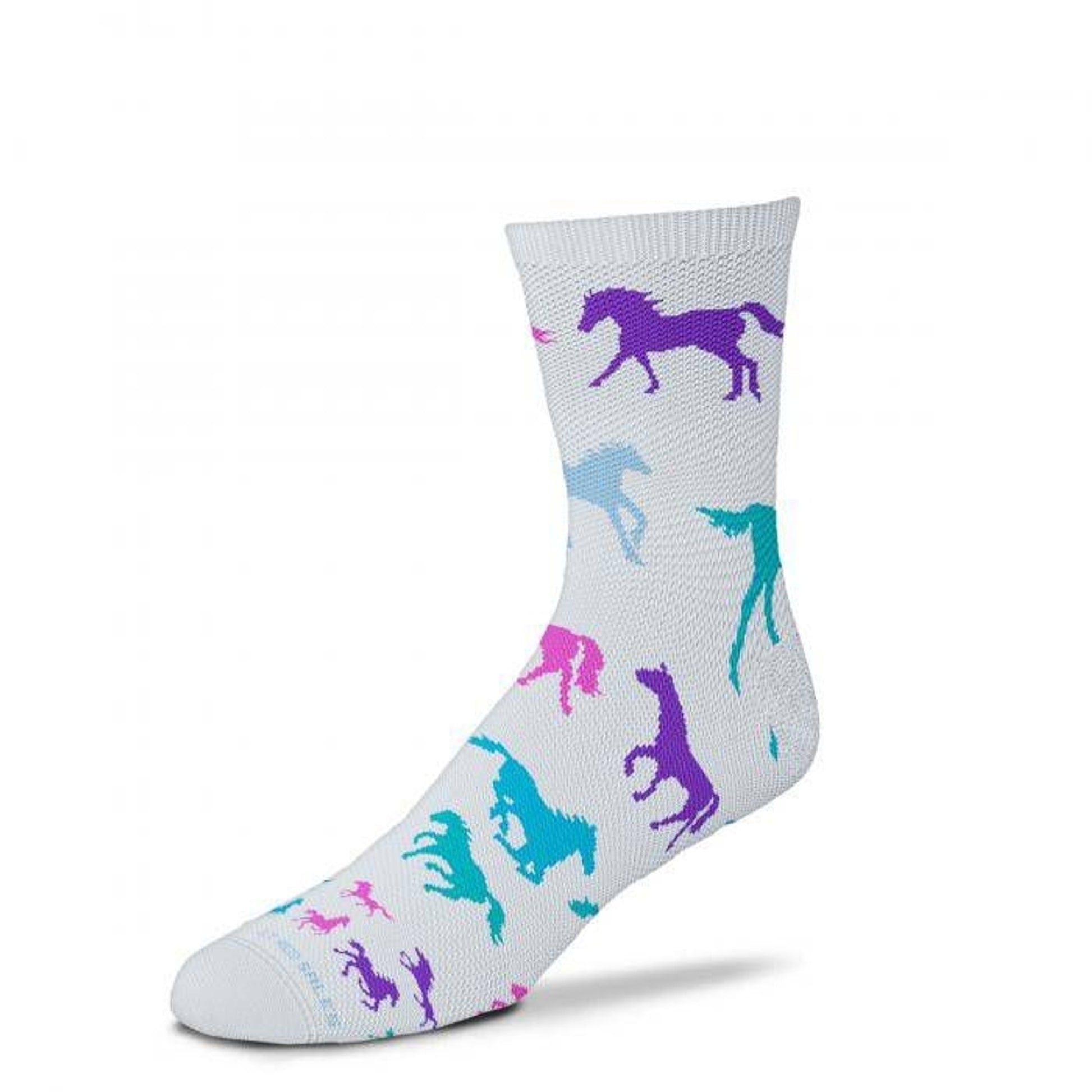 Horseplay Socks Youth White/Purple/Blue