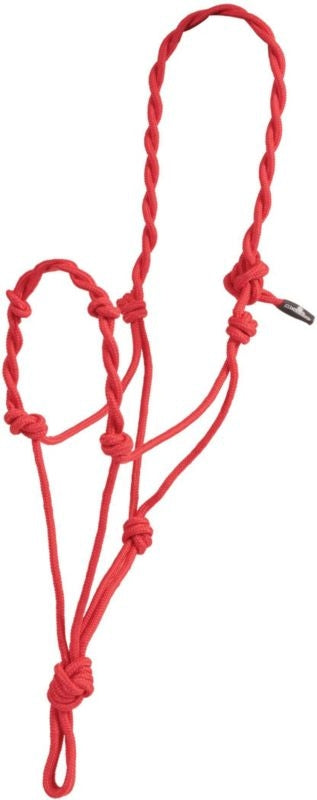 Basic Twisted Rope Halter Red