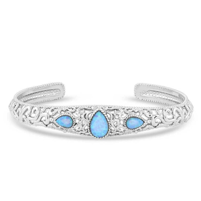 Montana Silversmiths Crystal Pools Silver Cuff Bra