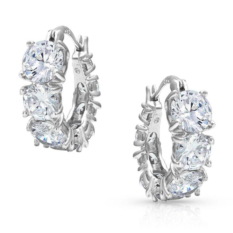 Montana Silversmiths Sliding Brilliance Hoop Earri