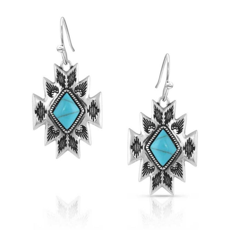 Montana Silversmiths Turquoise Star Pendant Earrin
