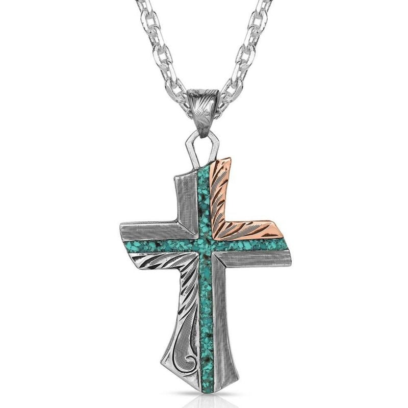 Montana Silversmiths Inner Light Turquoise Cross N