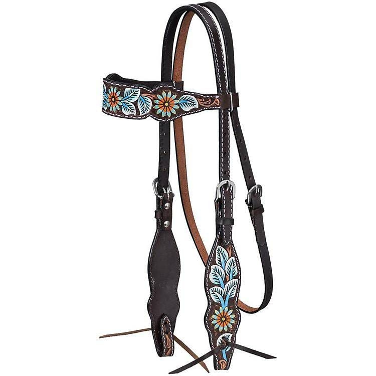 Royal King Vintage Pony Floral Browband Headstall