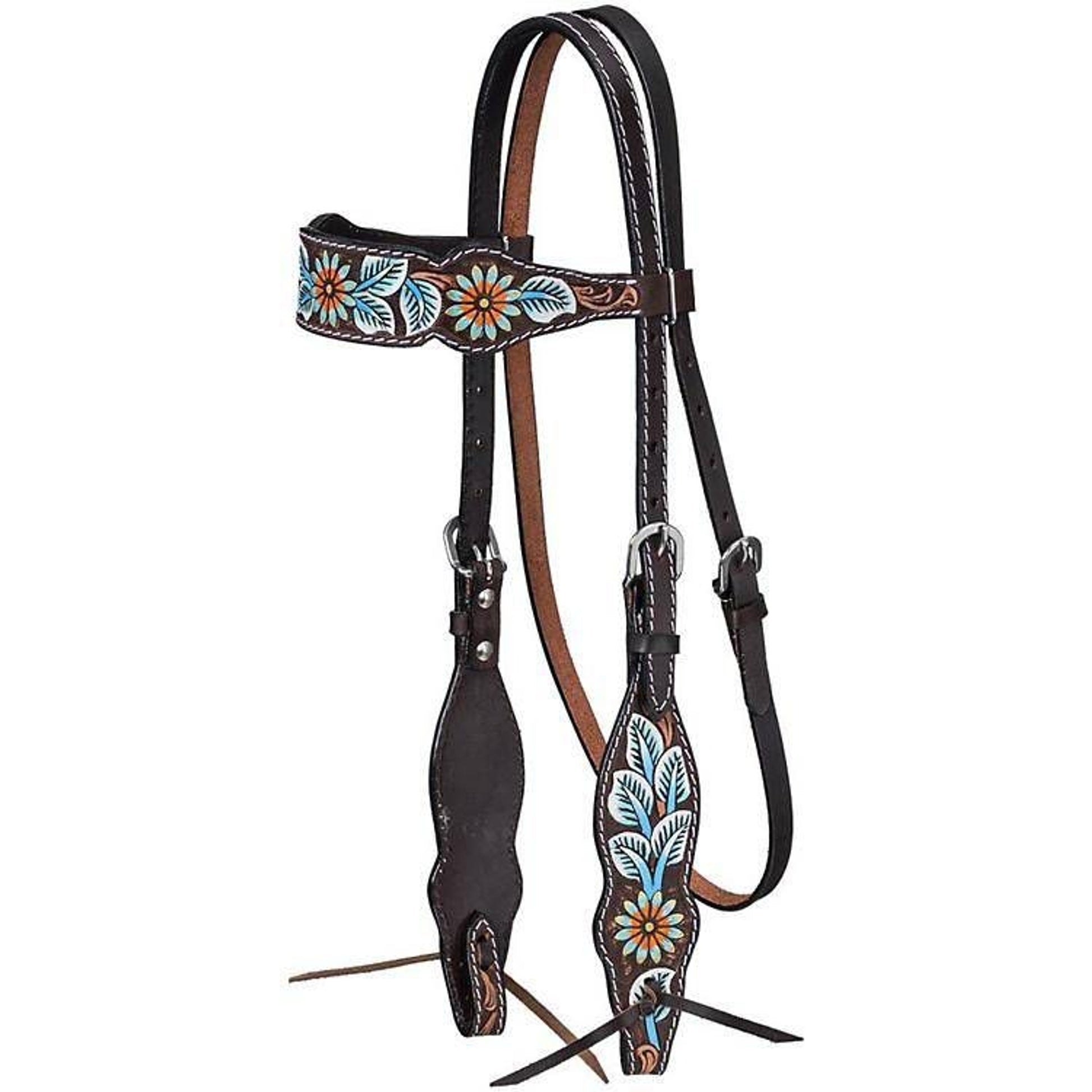 Royal King Vintage Pony Floral Browband Headstall