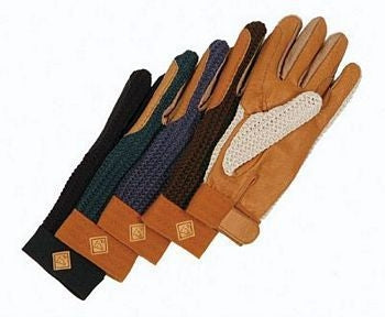 Ovation Ladies Lycra Crochet Glove 6.5 Black/Black