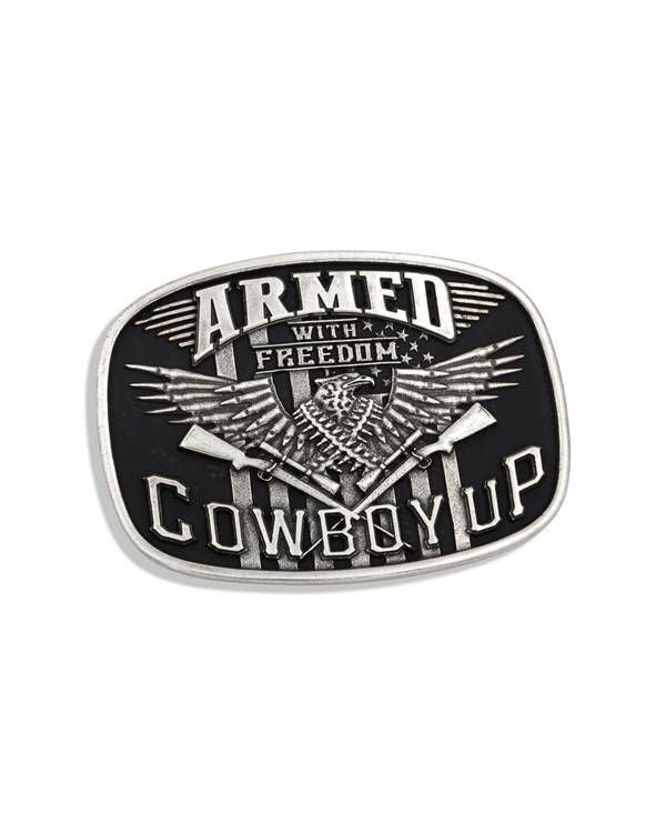 Montana Silversmiths Cowboy Up Armed with Freedom