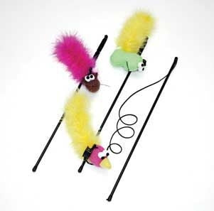 Feather Boa Cat Toy With Wand n/a