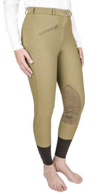 TuffRider Ladies Ribb KP Breeches 24 Gray