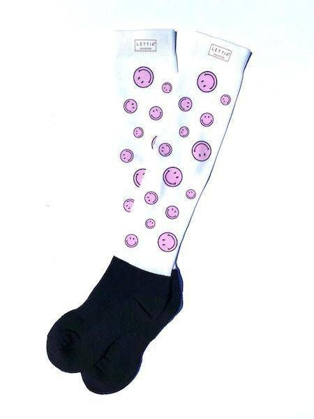 Lettia Ladies Smiley Padded Boot Socks