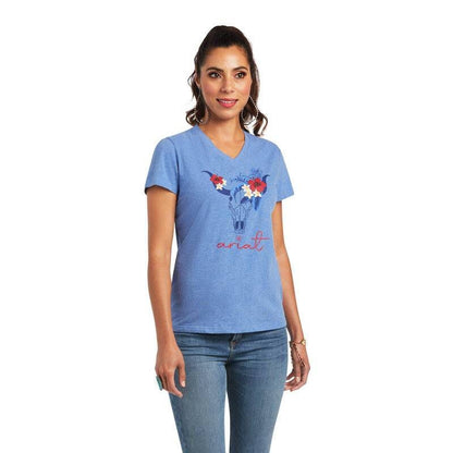 Ariat Ladies Real Tropic Steerhead Tee