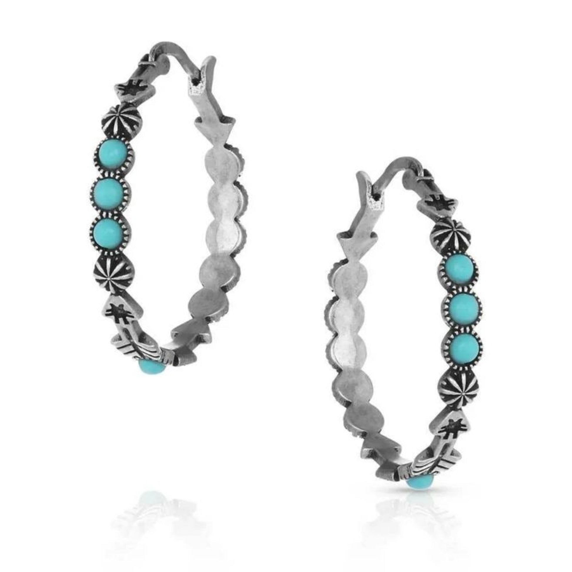 Montana Silversmiths Round N Round Turquoise Hoop