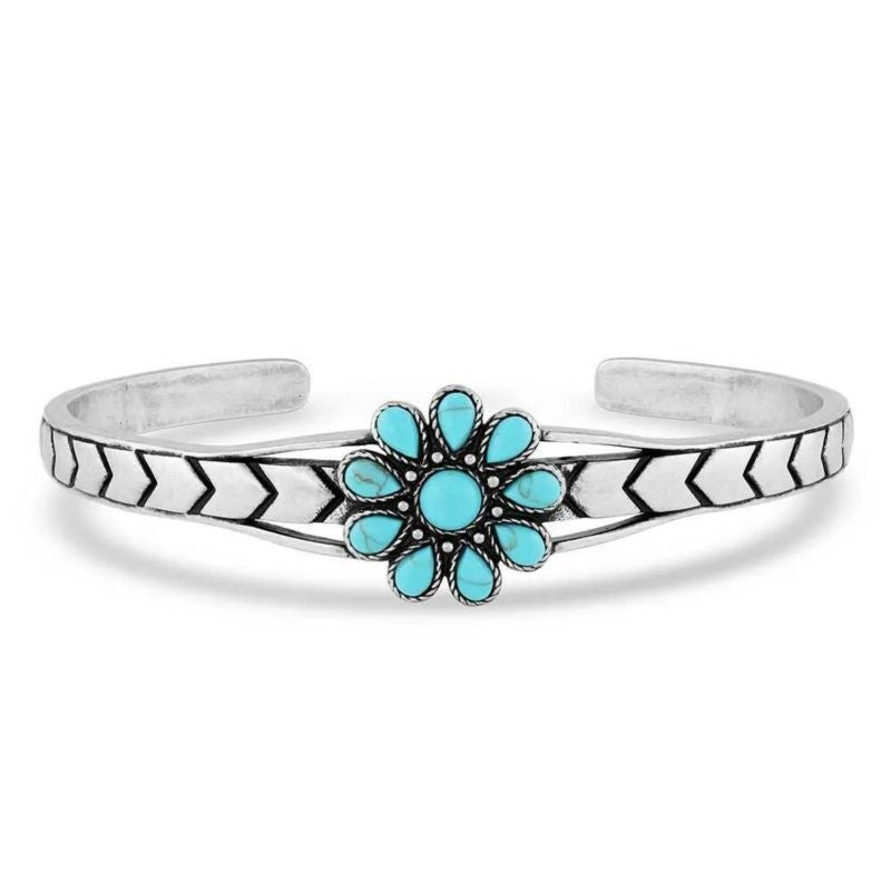 Montana Silversmiths Blue SunflowerTurquoise Cuff