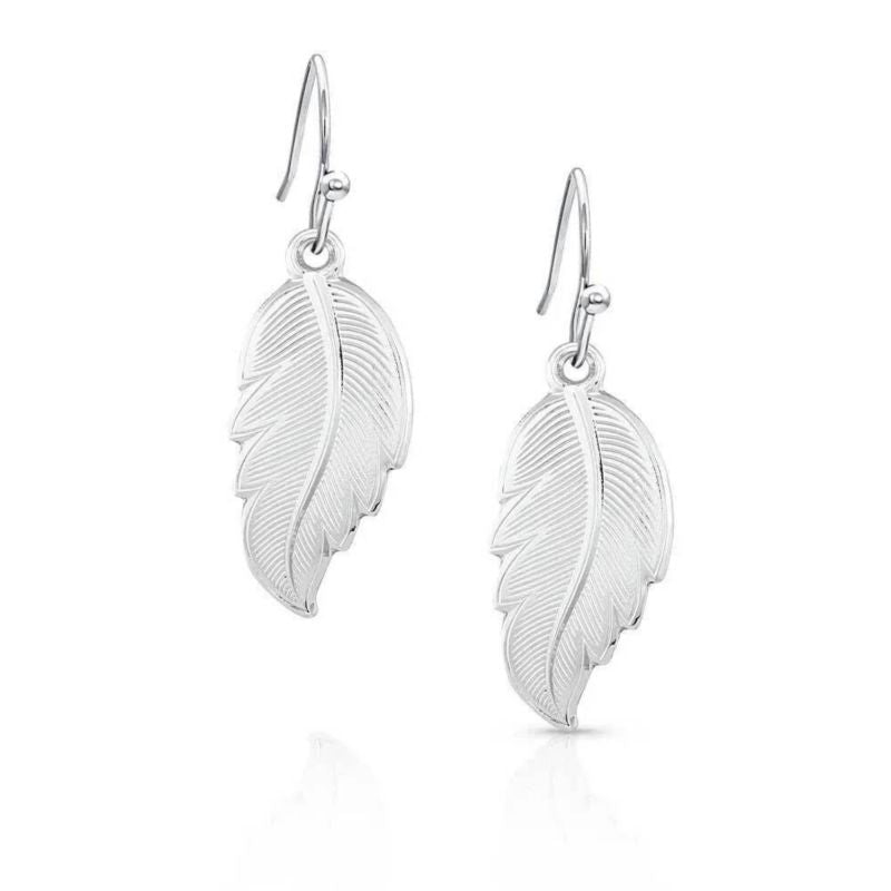 Montana Silversmiths Mountain Calling Feather Earr