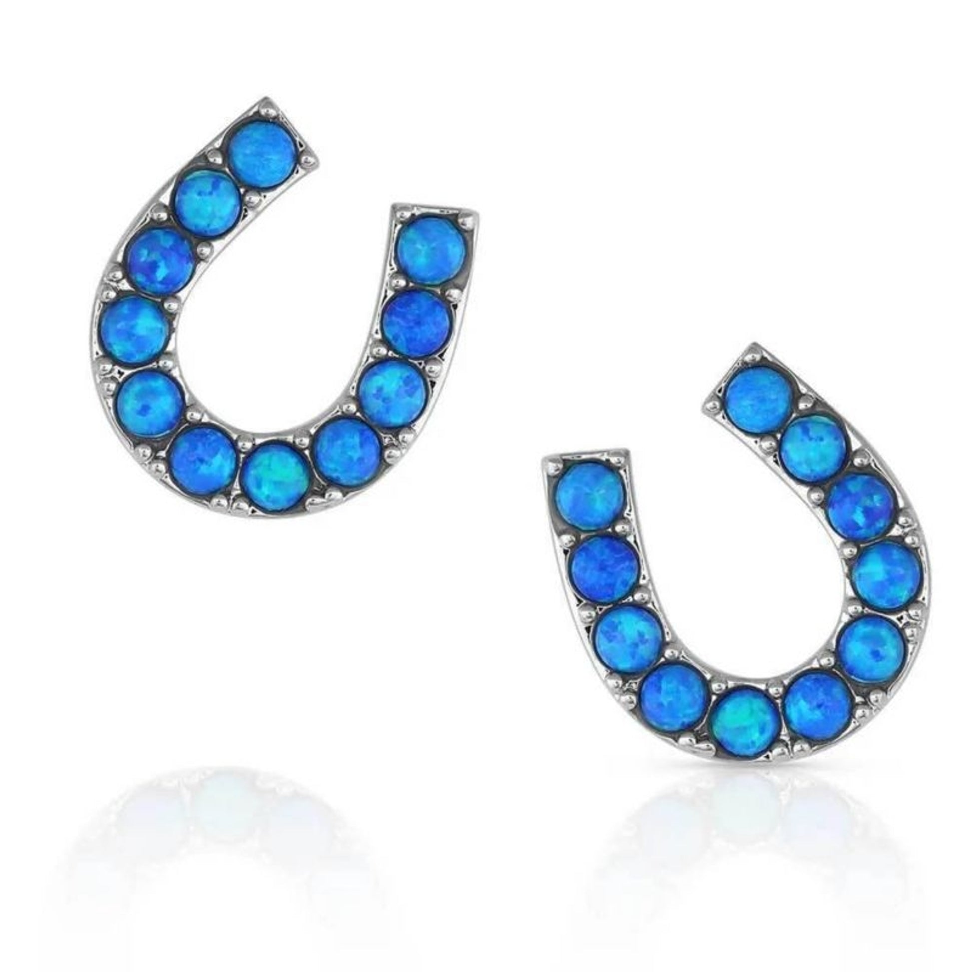 Montana Silversmiths Waters Luck Horseshoe Opal Ea