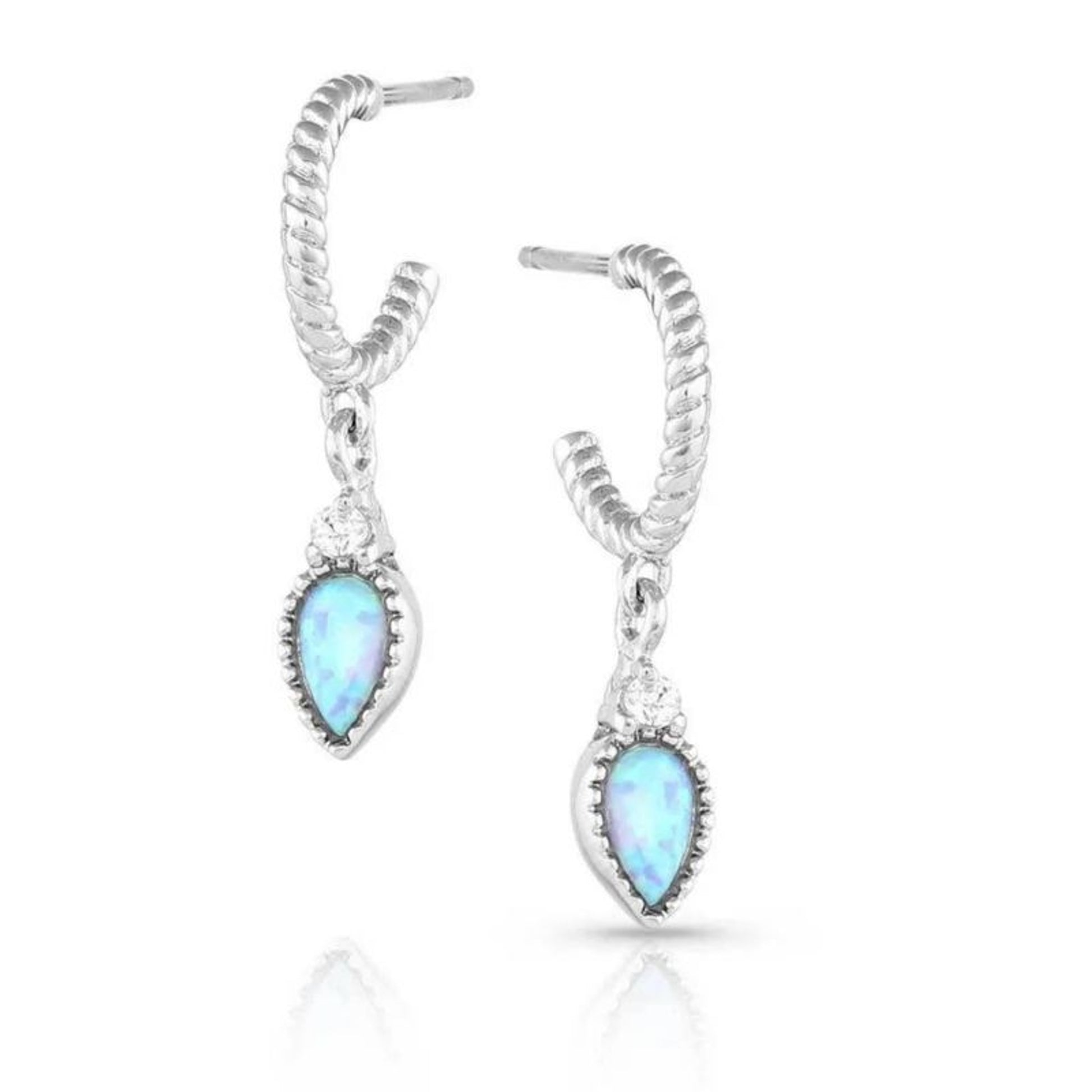 Montana Silversmiths Petite Charm Opal Earrings