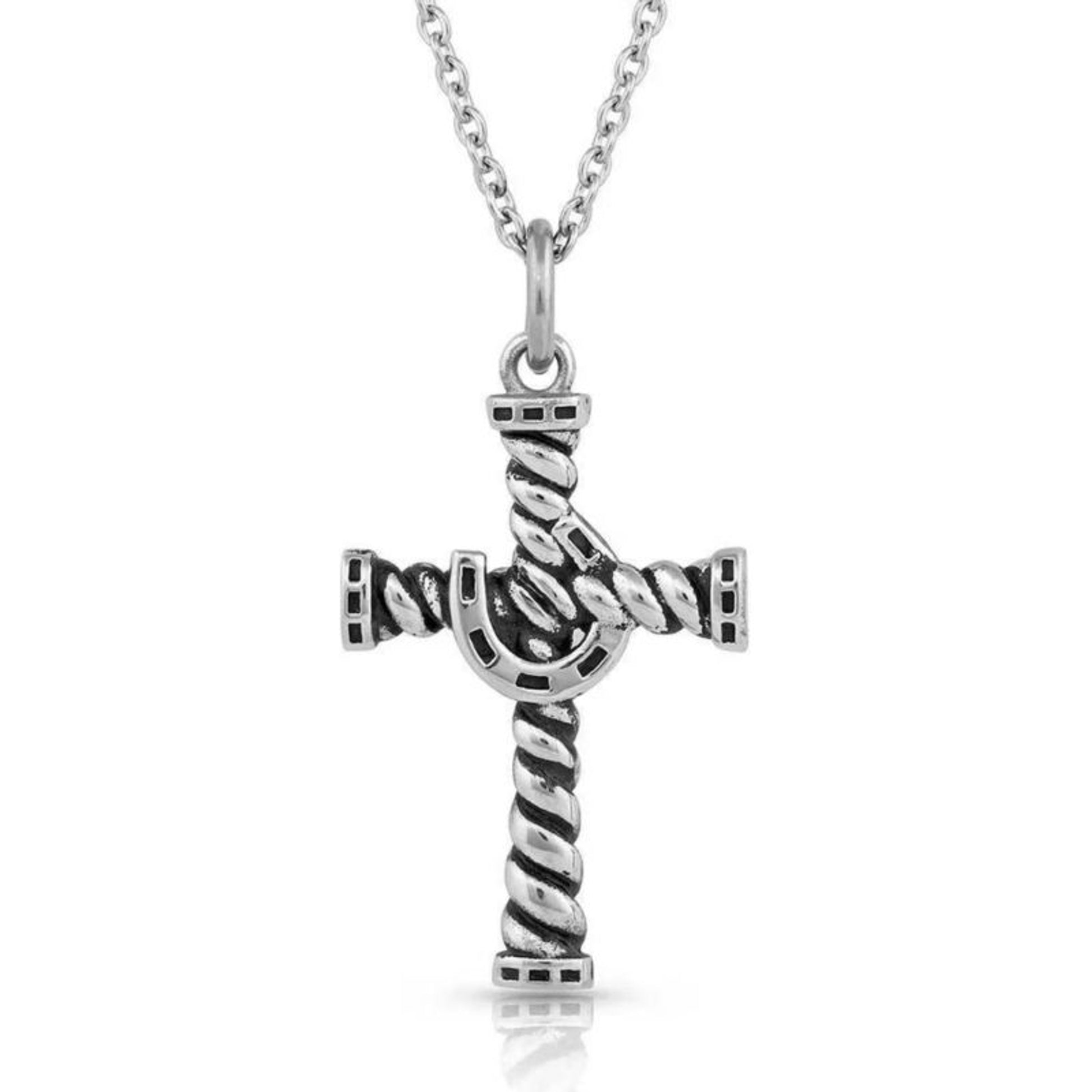 Montana Silversmiths Farrier's Faith Cross Necklac