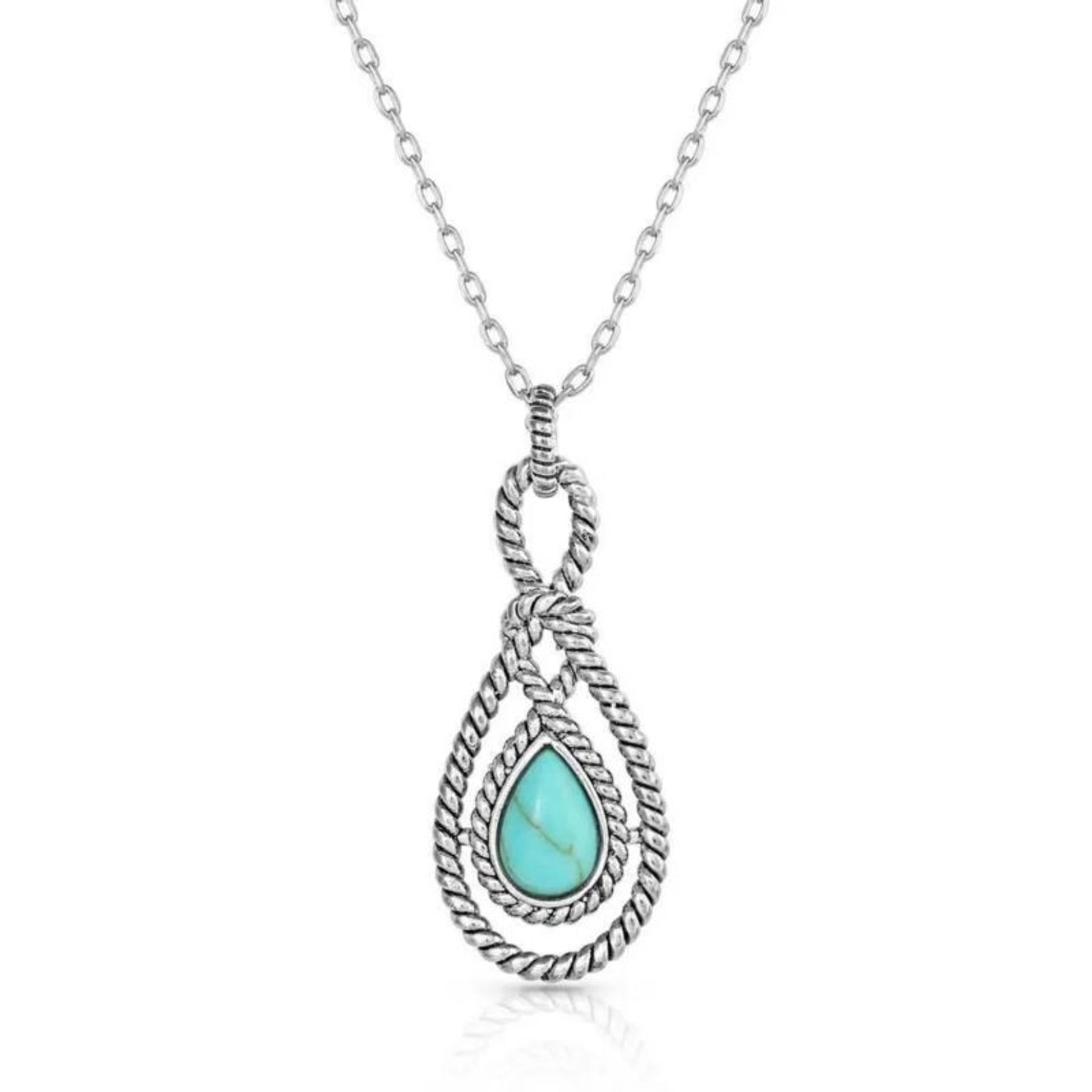 Montana Silversmiths Bowline Knot Turquoise Neckla