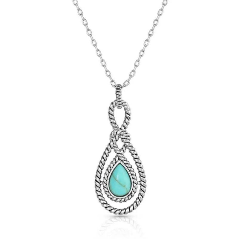 Montana Silversmiths Bowline Knot Turquoise Neckla