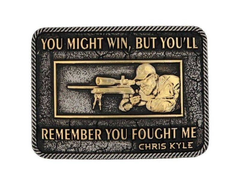 Montana Silversmiths Chris Kyle You Fought Me Belt