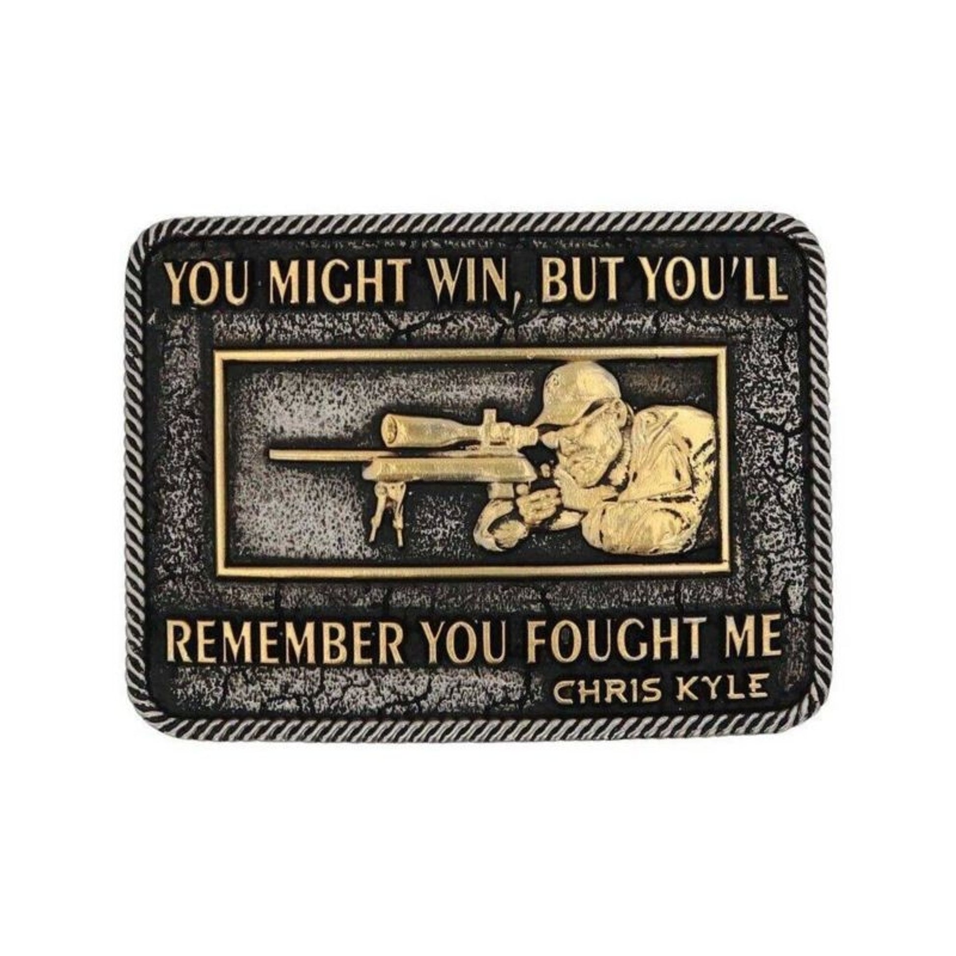 Montana Silversmiths Chris Kyle You Fought Me Belt