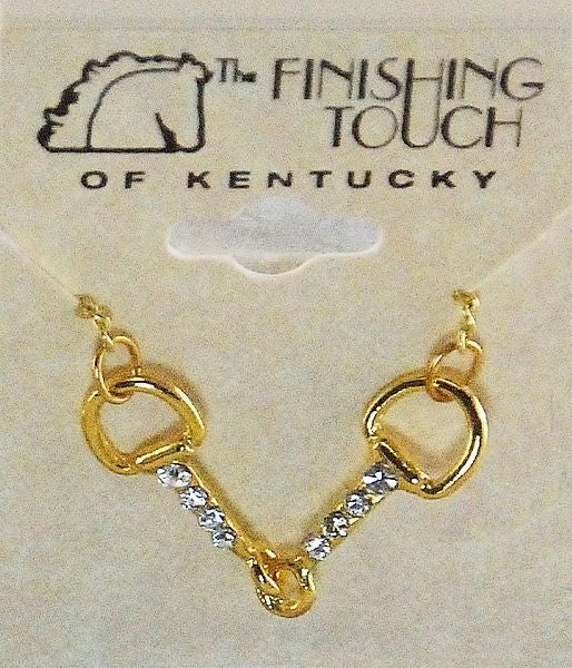 Finishing Touch Snaffle Bit Necklace 18in Gold