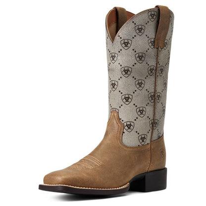 Ariat Ladies Round Up Wide Square Toe Western Boot
