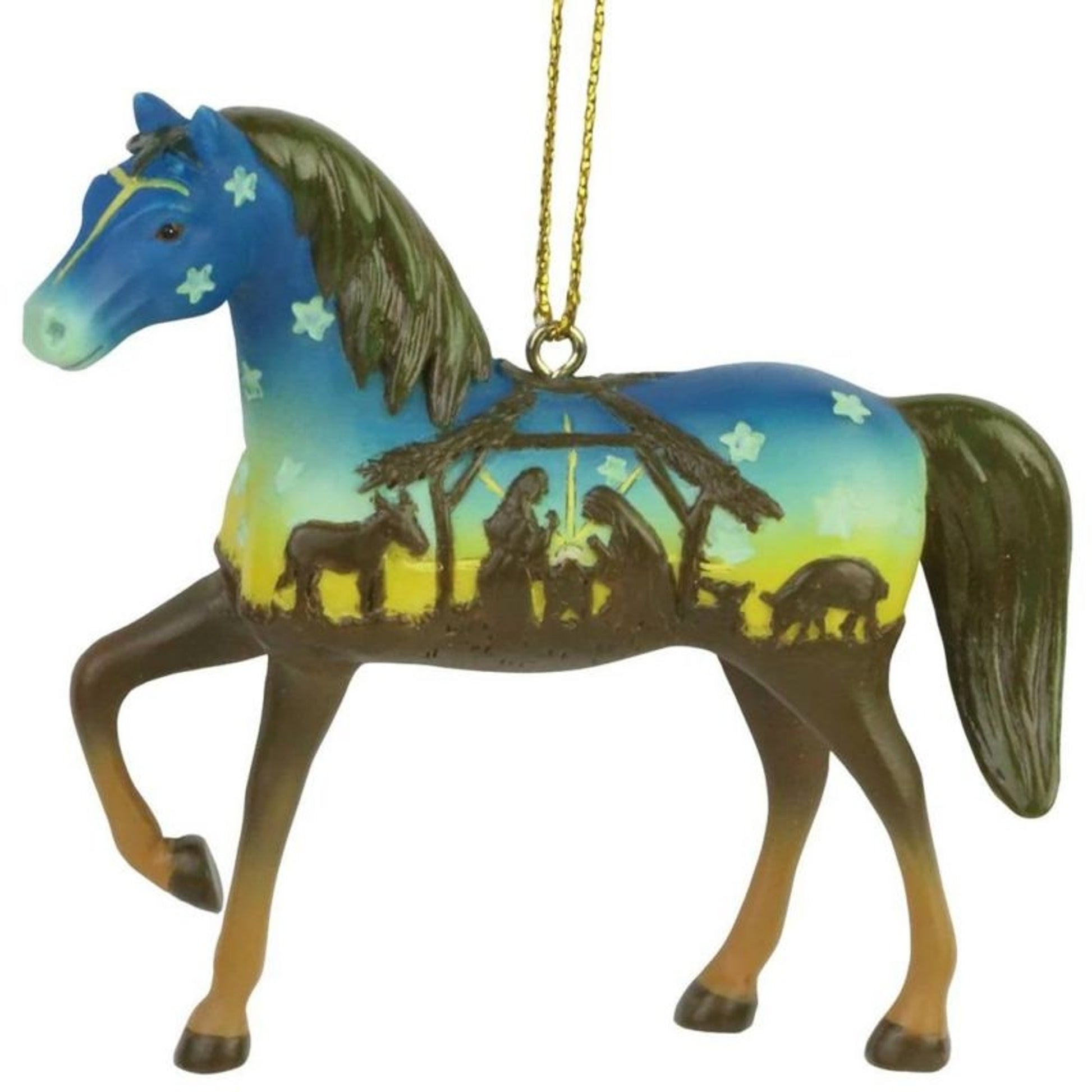 Painted Ponies Away In A Manger 2021 Ornament FOB
