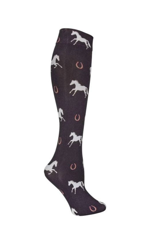 AWST Int'l Ladies Lila Large Horses and Horseshoes