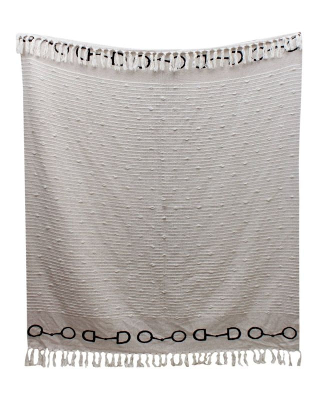Awst Int'l Lila Snaffle Bit Cotton Throw