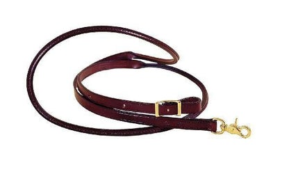 Tory Roping Reins - Rolled Hand Hold 3/4x7 Blk/Gry