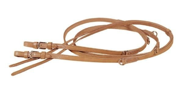 Tory Leather Split German Martingale Reins Black
