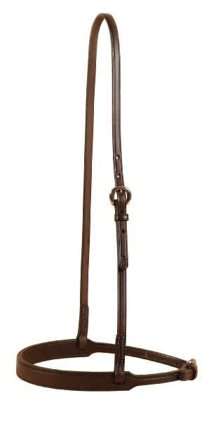 Tapering Dbl/Stitch Leather Caveson Horse Blk/Gry