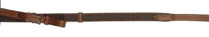 Tory Rubber Rein Buckle Bit Ends 5/8in x 54in Brn